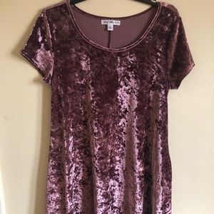 Pink Suede Skater Dress